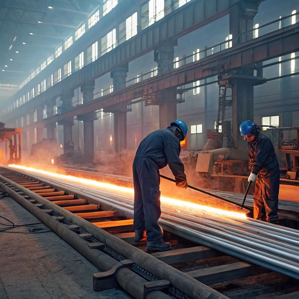 A close-up of shiny cold-drawn steel bars stacked neatly