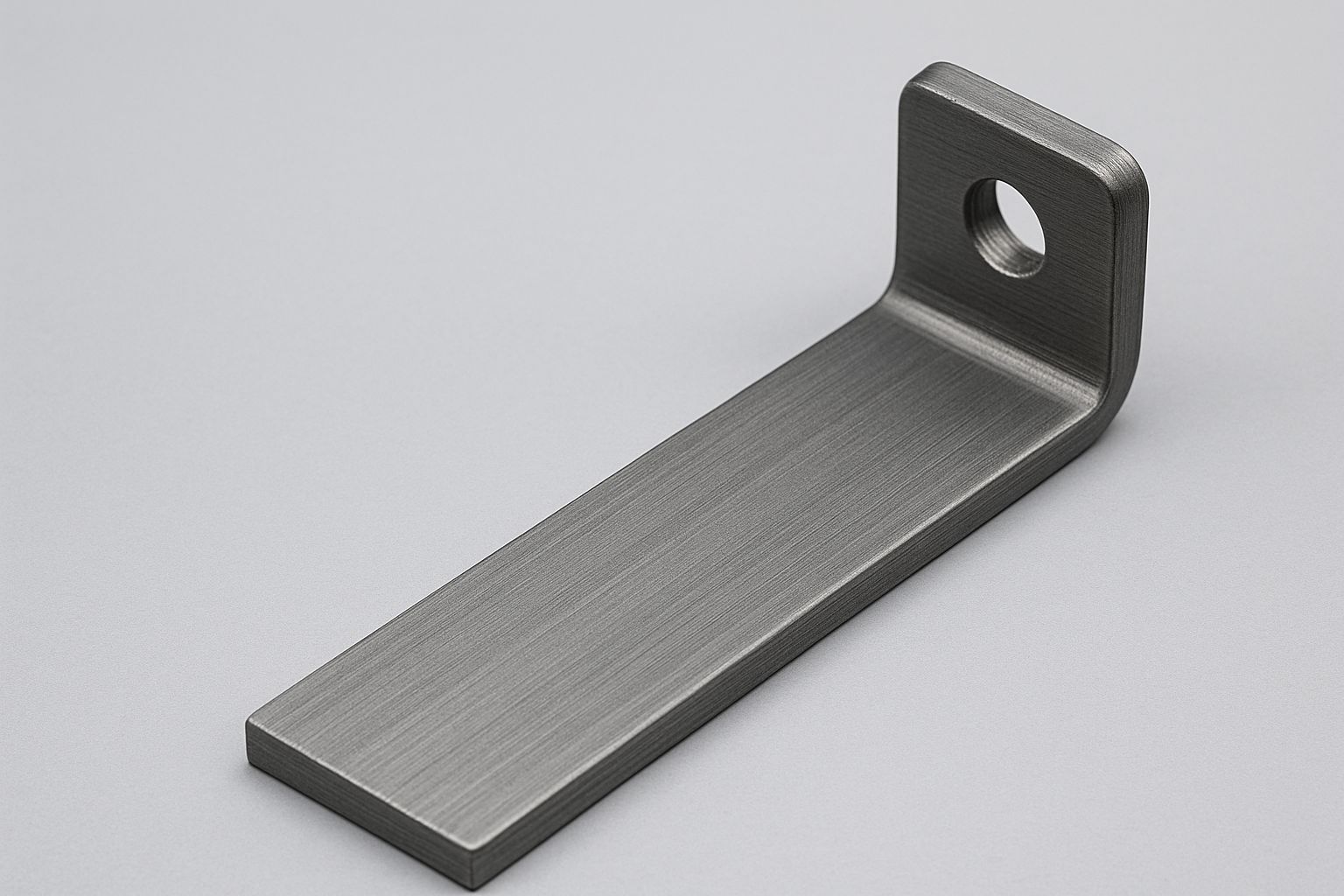 A technician inspecting a steel bar for micro-cracks