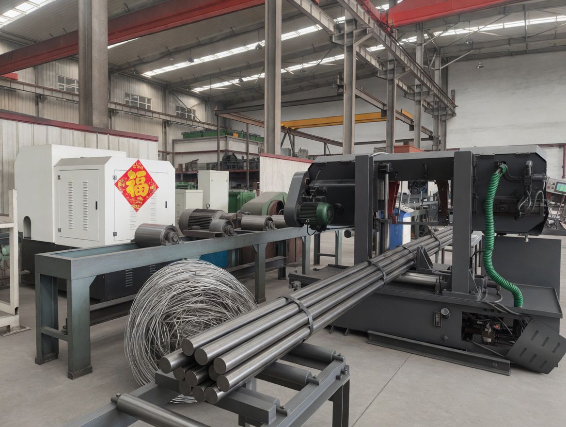 Precision Cutting Machine for accurate steel bar length control